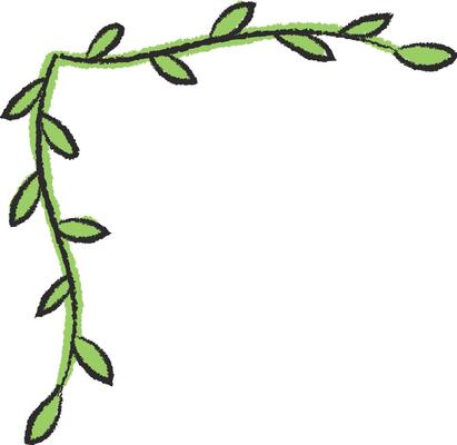 Leafy Vine Corner Drawing