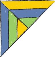 Geometric Triangle Doodle vector