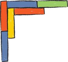Crayon Geometric Blocks Corner vector
