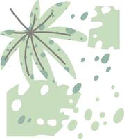 Abstract Palm Tree and Shapes Composition vector