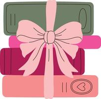 Stack of Books with Ribbon vector