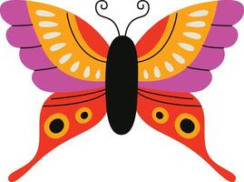 Colorful Butterfly with Patterns vector