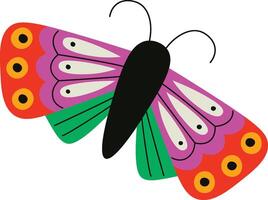Colorful Butterfly with Patterned Wings Insect vector