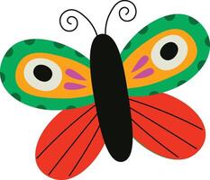 Beautiful Butterfly with Patterned Wings vector