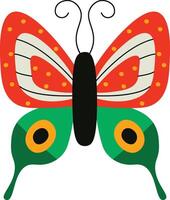 Butterfly with Patterned Wings vector