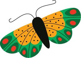Butterfly with Patterned Wings Design vector