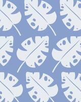 Monstera Leaf Pattern Background vector