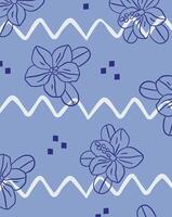 Tropical Pattern with Zigzag Lines Background vector
