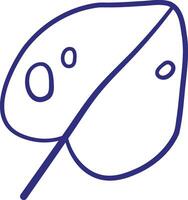 Abstract Leaf Line Drawing Design vector