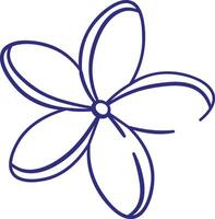 Tropical Flower Sketch Element vector