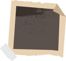 Grunge Retro Photo Frame with Tape vector