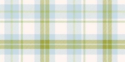 A seamless tartan plaid pattern in soft blue and green tones with white accents. Featuring a classic woven style, this design is perfect for textiles, digital backdrops, or creative fashion concepts. vector