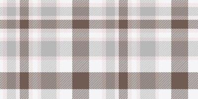 Seamless Grey and Brown Tartan Plaid Pattern with Subtle White Accents in a Classic Geometric Design vector