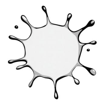 uma branco pintura respingo com suave arestas e dinâmico gotas cria impressionante visual efeito contra transparente fundo. respingo é simétrico e artístico png