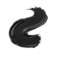 A dynamic black brushstroke with curved, flowing shape on transparent background, conveying sense of movement and artistic expression png