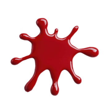 un' vivace rosso dipingere spruzzo con dinamico, irregolare bordi crea Impressionante visivo effetto contro trasparente sfondo. lucido struttura Aggiunge profondità e realismo png