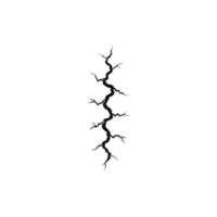 A This features jagged, lightning like crack or branch pattern against transparency background, creating striking visual contrast. design is symmetrical and abstract, evoking sense of energy png