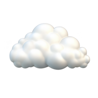 A This features fluffy, white cloud with soft, rounded appearance, resembling cartoon or digital illustration. cloud is isolated on transparent background, making it ideal for various design uses png