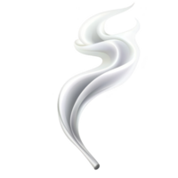 A This features stylized, artistic representation of smoke or flame, with smooth, flowing curves and gradient of white and gray tones. design is abstract and elegant, evoking sense of movement png