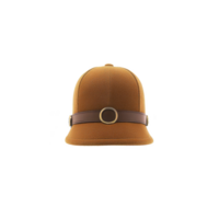 A stylish brown felt hat with leather band and gold buckle, perfect for adding touch of elegance to any outfit. hat classic design is both fashionable and functional png