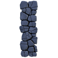 A vertical arrangement of irregularly shaped blue stones creates textured, natural pattern. stones are closely fitted, forming column like structure with visible cracks and shadows png