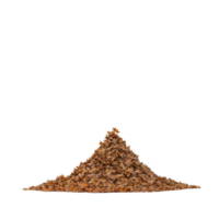 A large pile of dry autumn leaves is stacked against transparency background, showcasing rich brown and orange hues typical of fall foliage. leaves are crisp and create sense of seasonal change png