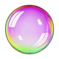 A vibrant, iridescent soap bubble with rainbow of colors reflecting on its surface, creating mesmerizing and delicate appearance. bubble translucent nature showcases spectrum of hues png