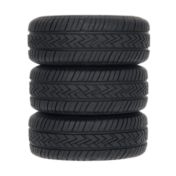 A stack of four black car tires is neatly arranged, showcasing their tread patterns. tires are aligned vertically, emphasizing their uniformity and design, suitable for automotive use png