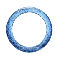 A circular ring of swirling blue water creates dynamic and refreshing visual effect, symbolizing fluidity and motion. transparent background enhances its versatility for design use png