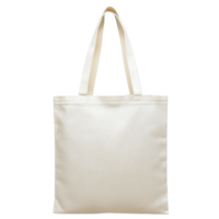A plain beige tote bag with sturdy handles, perfect for shopping or daily use. minimalist design offers versatility and eco friendly appeal, ideal for carrying essentials png