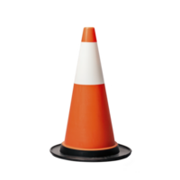 A bright orange traffic cone with white stripe is used for safety and road management. It is commonly seen in construction zones and helps direct traffic or indicate hazards png