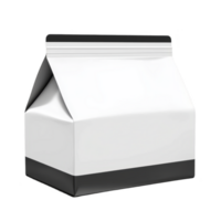 A white and black stand up pouch with minimalist design is shown, ideal for packaging food products. pouch features resealable closure, providing convenience and freshness png