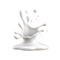 A dynamic splash of white liquid captured mid air, showcasing fluid motion and energy against clean background. droplets are suspended, creating sense of movement and vitality png