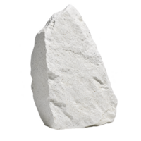 A large, rough white stone with textured surface and irregular shape, possibly used for construction or decoration, isolated on transparency background png