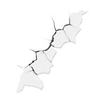 A This shows cracked white surface with jagged edges, resembling fissure or break in solid material. cracks create abstract pattern, suggesting damage or fragmentation png