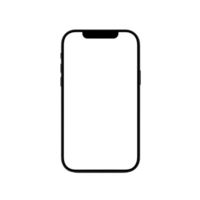 A sleek smartphone with black frame and notch at top, designed for modern technology enthusiasts. minimalist design emphasizes device elegance and functionality png