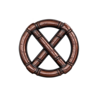 A circular metallic structure with cross design in center, featuring rustic, industrial appearance. metal has weathered texture, giving it aged look png