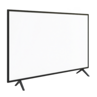 sleek, modern flat screen television with minimalist design, featuring thin black frame and dual stand legs, perfect for contemporary living spaces png