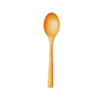 A wooden spoon with smooth, rounded bowl and long handle, perfect for cooking or serving. natural wood grain adds rustic charm, making it both functional and decorative png