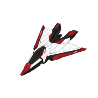 sleek, futuristic red and black fighter jet with sharp angles and aerodynamic design, showcasing advanced technology and speed. jet design is both aggressive and elegant png