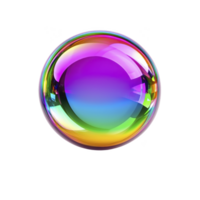 A vibrant, colorful soap bubble with spectrum of colors reflecting light, creating mesmerizing and playful effect. bubble surface shows mix of purple, green, and yellow hues png