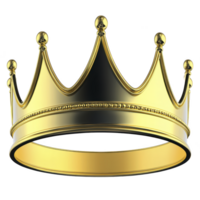 A golden crown with classic design featuring pointed arches and decorative elements, symbolizing royalty and elegance. crown shiny surface reflects light, enhancing its majestic appearance png