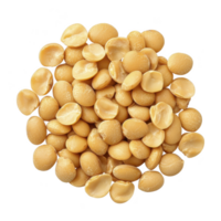 Golden soybeans scattered on transparency background, showcasing their smooth texture and natural color. These legumes are rich in protein and commonly used in various culinary applications png