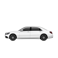 sleek white luxury sedan with tinted windows and stylish alloy wheels, showcasing elegance and sophistication. car streamlined design and polished finish exude sense of modernity and class png