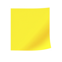 bright yellow sticky note with slight shadow on plain background, perfect for reminders or messages. vibrant color stands out, making it ideal for catching attention png