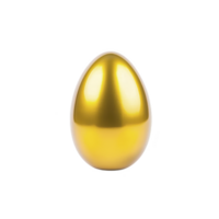shiny golden egg stands out against plain background, symbolizing wealth and prosperity. smooth, reflective surface adds touch of luxury and elegance to image png