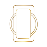 geometric design featuring overlapping gold rectangles and circles creates modern and elegant abstract pattern. metallic lines form sophisticated and stylish composition png