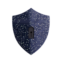 digital shield with circuit board pattern symbolizes cybersecurity and data protection, blending technology and security concepts png