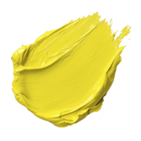 vibrant smear of yellow paint with textured brush strokes creates dynamic and energetic visual. bold color and texture evoke creativity and artistic expression png