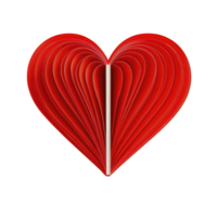 heart shaped arrangement of red pages creates striking visual, symbolizing love and creativity. vibrant red color and symmetrical design evoke feelings of passion and romance png